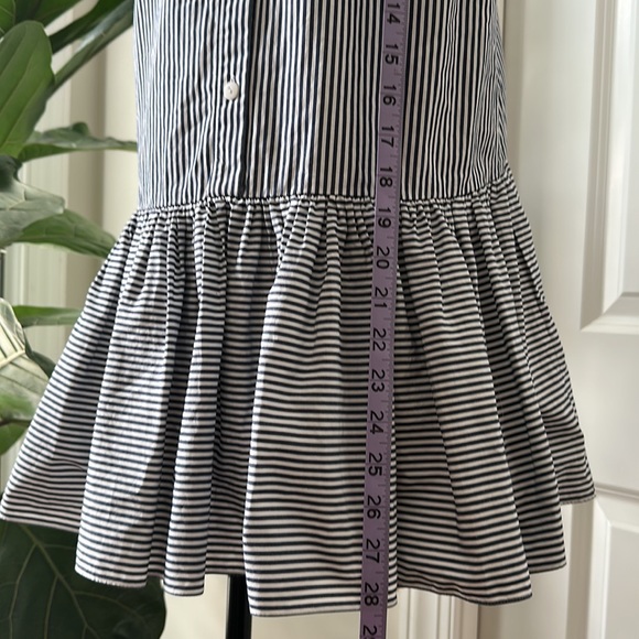 Tibi top size 0 100% cotton tunic shirt drop waist button down back blouse - Picture 6 of 6